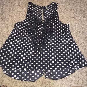 Polka Dot Tank Top Blouse